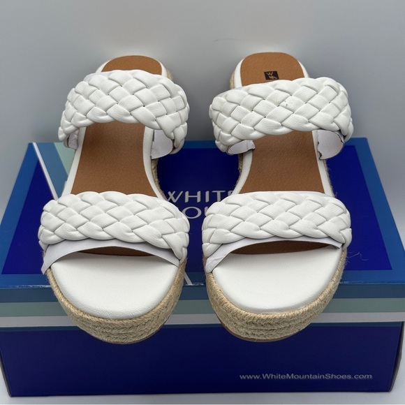 White Mountain Yoyo Woven Wedges 7.5M - Picture 2 of 8